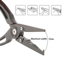 Load image into Gallery viewer, SANLIKE Multi-function Fishing Plier Stainless Steel Fishing Lure Grip Plier Scissor Pincer
