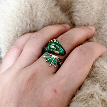 Load image into Gallery viewer, Enamel Serpentine Ladies Freely Adjust Ring
