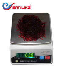 Load image into Gallery viewer, 250pcs/lot 3.5cm soft lure fishing worms sea Red Worms earthworm plastic Bionic lures soft bait worms Lure fishing lure
