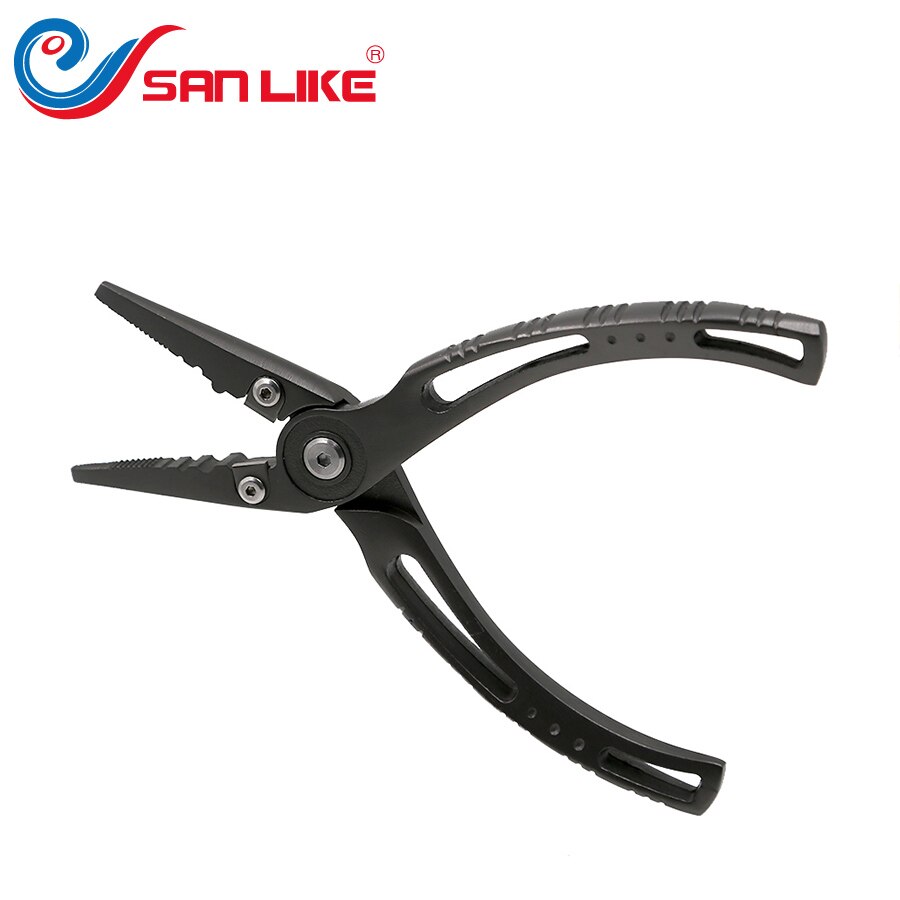 Sanlike Fishing Pliers Split Ring Cutters Fishing Holder Tackle Multi-function Hook Remover Stainless Steel Fishing accessories