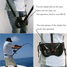 Load image into Gallery viewer, Sanlike Fishing Fighting Rod Holder Adjustable Belt Waist Carbon Fiber Fish Rod holder Fishing Accessories Fishing Tackle
