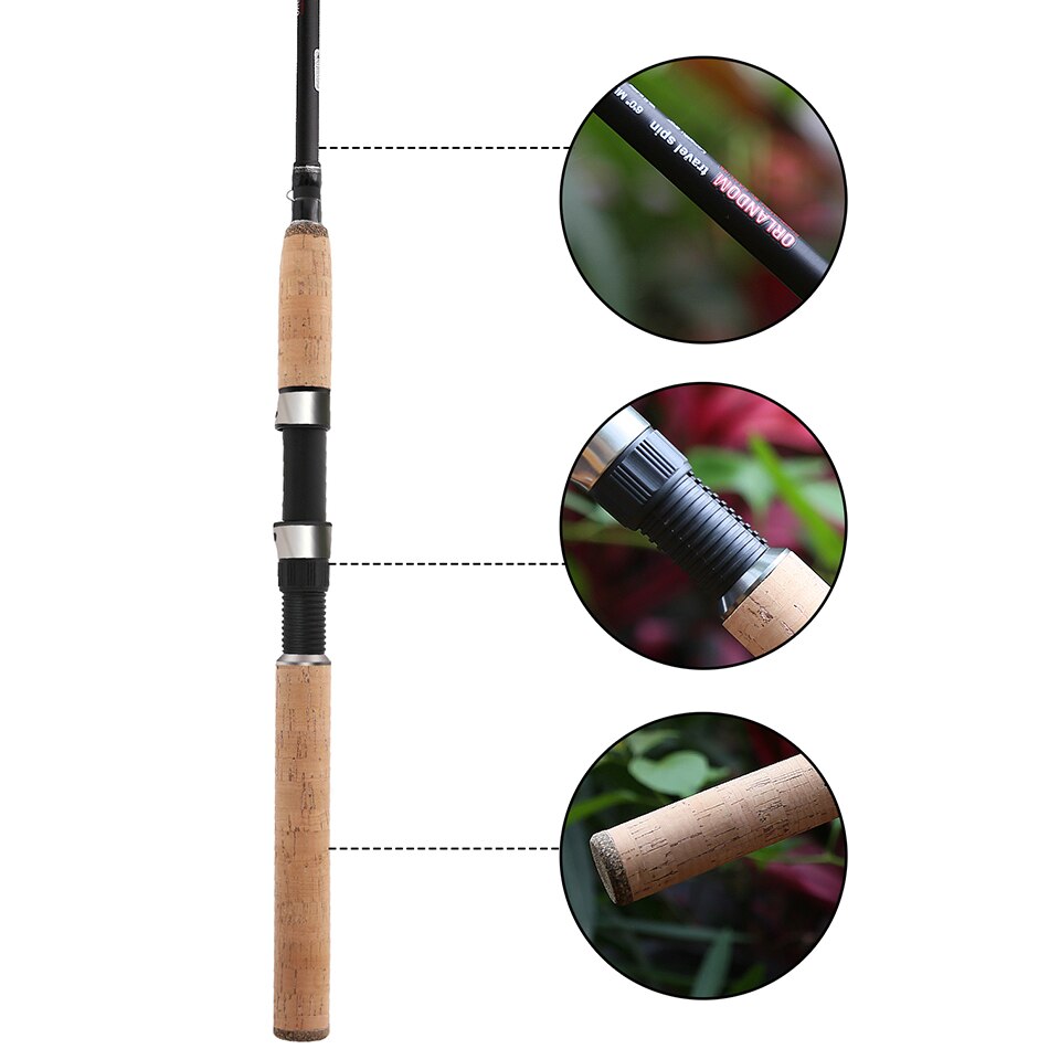 ANLIKE Baitcasting Fishing Rod Carbon Fiber Rod Four Section