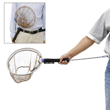 Load image into Gallery viewer, SANLIKE Fishing Net Fish Landing Hand Net Tackle EVA Wrap Aluminium Hook Baitcasting &amp; Fly Fishing Brail Handle Tool

