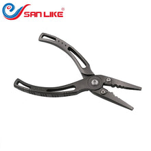 Load image into Gallery viewer, Sanlike Fishing Pliers Split Ring Cutters Fishing Holder Tackle Multi-function Hook Remover Stainless Steel Fishing accessories

