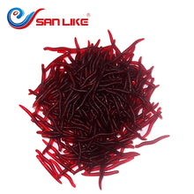 Load image into Gallery viewer, 250pcs/lot 3.5cm soft lure fishing worms sea Red Worms earthworm plastic Bionic lures soft bait worms Lure fishing lure
