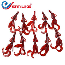 Load image into Gallery viewer, 10pcs/bag Maggot Grub Soft Lure Baits Smell Worms Glow Shrimps Fishing Lur Artificial Soft Fishing Baits Esca per pescare
