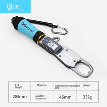 Load image into Gallery viewer, SANLIKE Fishing Grip Scale Corrosion Resistant Aluminum Alloy Fish Lip Gripper, Fishing Gripper Non-Slip Synthetic Rubber
