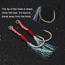 Load image into Gallery viewer, SANLIKE Fishing Hook Assist Hook Single Hook Metal Jig Tinsel Fishing Gear Light Shogging Offshore Jigging XS/S/M/L/XL 10&amp;20pcs
