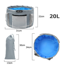 Load image into Gallery viewer, SANLIKE Waterproof Folding Fishing Bucket Small Foot Basin Travel Outdoor Car Washing Disaster Prevention Camp Storage Bag Outdoor Cooler

