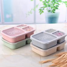 Load image into Gallery viewer, KOMCLUB Wheat Straw Japanese Bento Lunch Box Microwave Thermal Food Container Keep Warm Lunch Box
