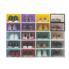 Load image into Gallery viewer, KOMCLUB Unisex Stackable Shoe Box Foldable Shoes Rack Attachable Storage Box Pp Plastic Box Organizer Case
