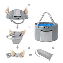 Load image into Gallery viewer, KOMCLUB Household Waterproof Folding Bucket Bubble Foot Basin Travel Outdoor Car Washing Disaster Prevention Camp Storage Bag Outdoor Cooler Wash Tub Collapsible Bucket Bucket Water Folding Bucket
