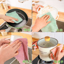 Load image into Gallery viewer, KOMCLUB Double Layer Dishcloth Kitchen Cloth Coral Cloth Thickened Double Layer Kitchen Towel
