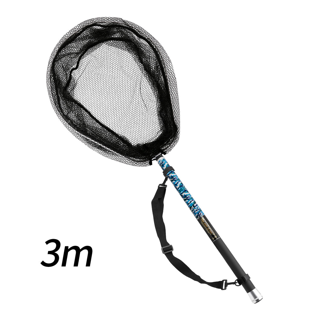 SANLIKE Ball Net Tamo Net Folding Telescopic Adjustable Ball Pattern Fishing Net Fishing For Freshwater Seawater Landing Net