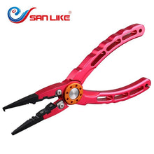 Load image into Gallery viewer, SANLIKE Not Corrosion Fishing Plier Aviation Aluminum CNC Machining Titanium Steel Blade
